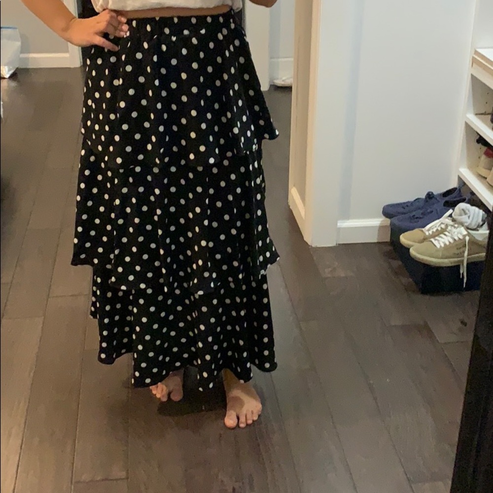 Polka dot long skirt